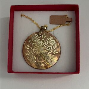 Gold Painted Shell Pendant